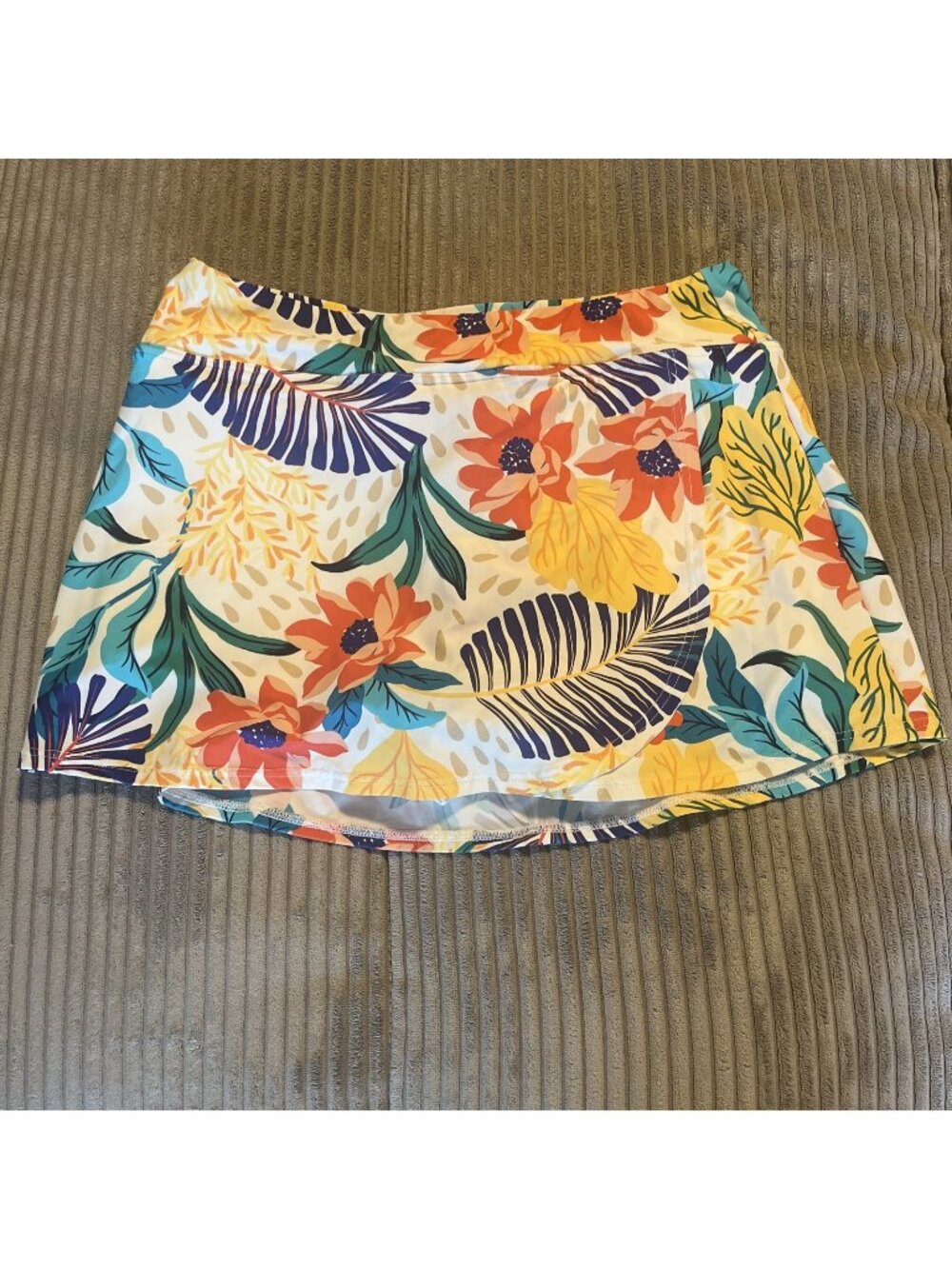 SUN OCEAN SAND WRAP SKORT - FLORAL FRONDS Size 8 New Talbots